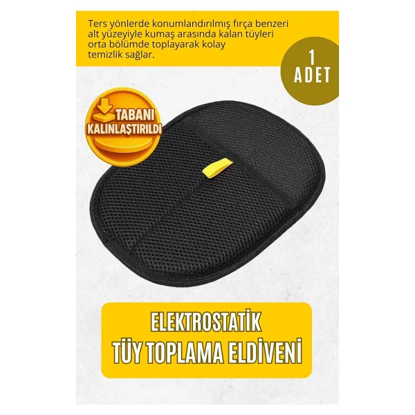Elektrostatik Tüy Toplama Eldiveni (24X16 Cm) - Kalın Tabanlı Kedi Köpek Tüy Temizleyici Rulo - Renkli - Görsel 2