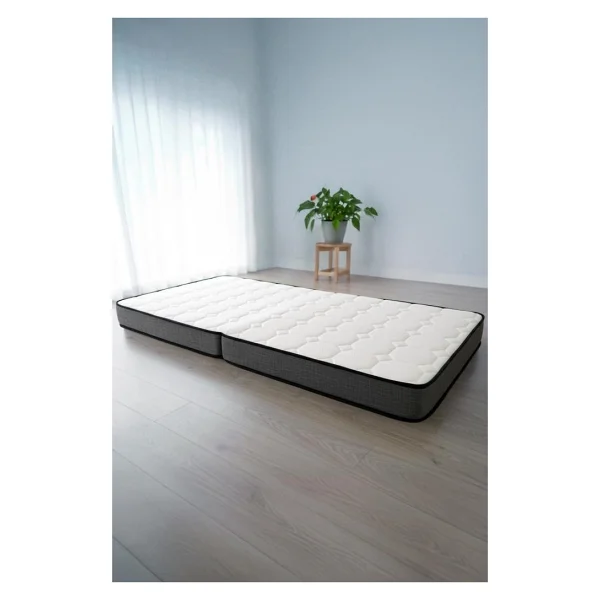 Bonbon Katlanır Yatak 90X200 - Ortopedik Sert Sünger, Katlanabilir Yer Yatağı, Yer Minderi - 90 x 200 cm - Gri - Görsel 9