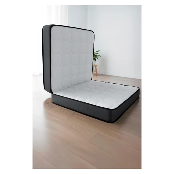 Bonbon Katlanır Yatak 90X200 - Ortopedik Sert Sünger, Katlanabilir Yer Yatağı, Yer Minderi - 90 x 200 cm - Gri - Görsel 4