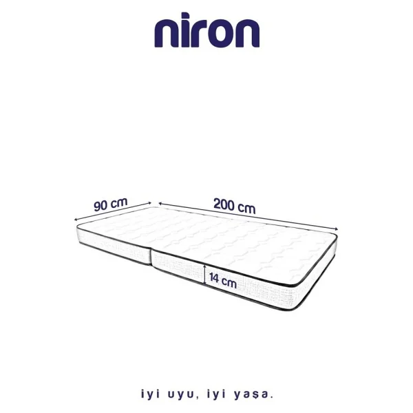 Bonbon Katlanır Yatak 90X200 - Ortopedik Sert Sünger, Katlanabilir Yer Yatağı, Yer Minderi - 90 x 200 cm - Gri - Görsel 8