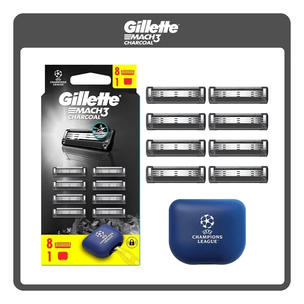 Gillette Mach3 Charcoal 8'li Yedek Tıraş Bıçağı - Görsel 2