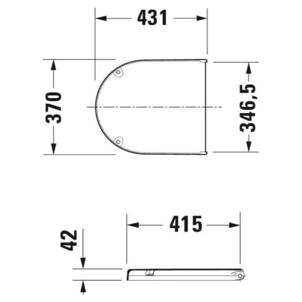 Duravit Starck 3 0063890000 Yavaş Kapanır Klozet Kapağı - Görsel 4