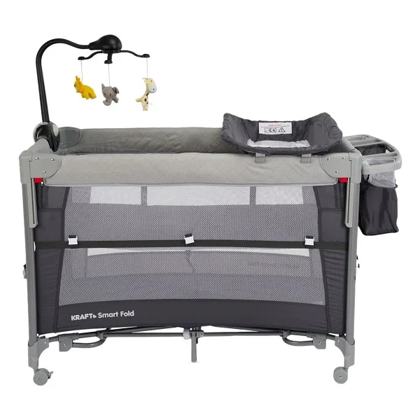 Kraft Smart Fold Gri Anne Yanı Oyun Parkı - Görsel 3