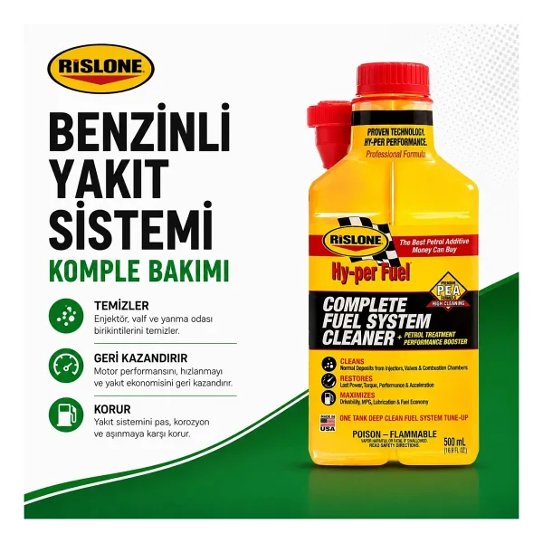 Rislone Benzinli Yakıt Sistemi Komple Bakımı 500 ml - Görsel 8