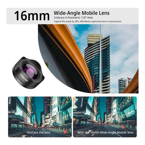Ulanzi CL-005 16 mm Geniş Açı Telefon Kamera Lensi - Görsel 7
