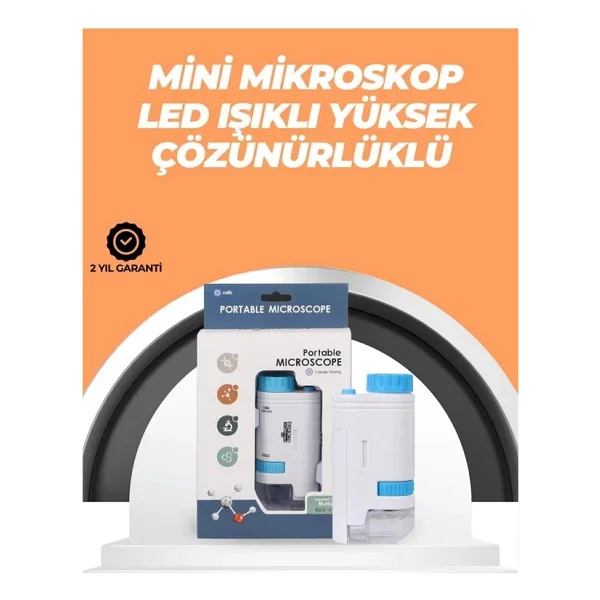 Portatif El Mikroskop - LED Işıklı, Aynı Anda Net Odaklama - Görsel 6