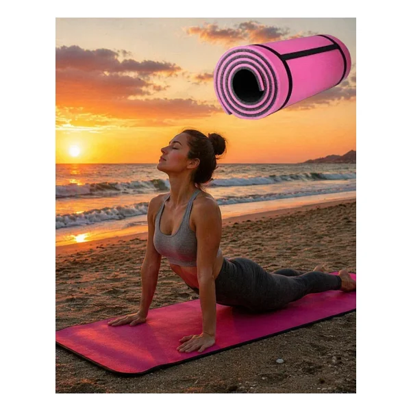 10Mm Yoga Mati Pembe - Görsel 6