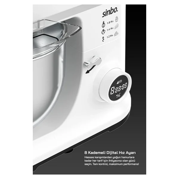 Sinbo SMX-2773 1500 W Beyaz 7.5 lt Stand Mikser - Görsel 2
