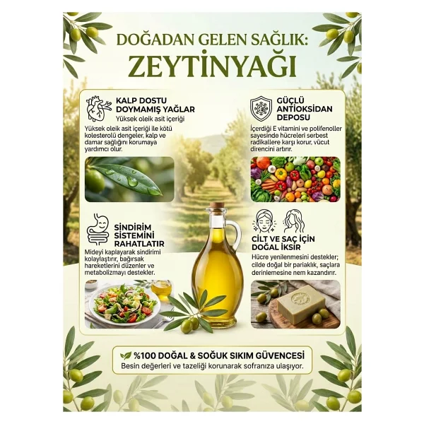 Özgün Soğuk Sıkım Natürel Sızma Zeytinyağı 2 lt Teneke - Görsel 3