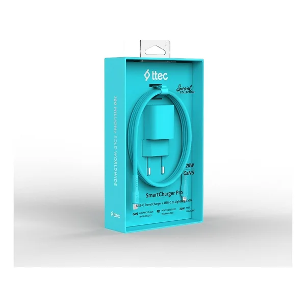 Ttec SmartCharger 2SCG20LNM 20 W Mavi Lightning Kablolu Hızlı Şarj Aleti - Görsel 9