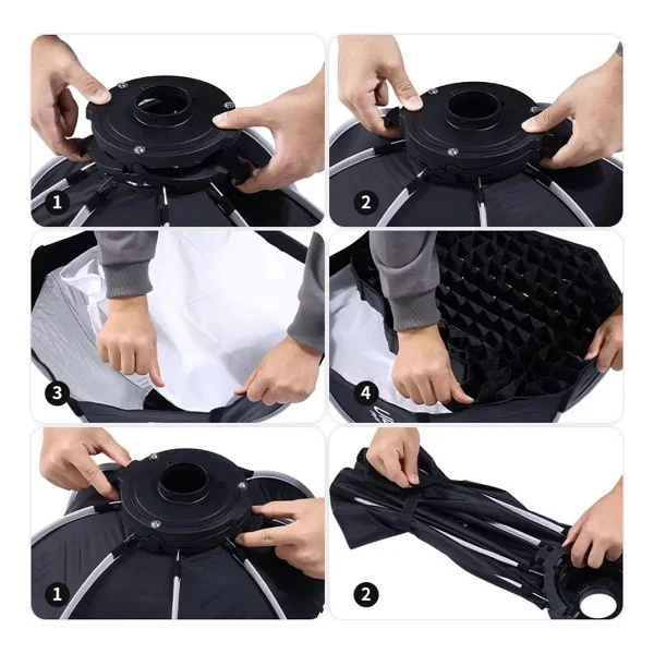 Ulanzi 40cm Mini Bowens Mount Qr Octagon Softbox - Görsel 8