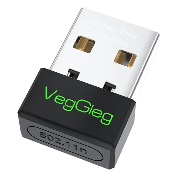 VegGieg 150Mbps 2.4Ghz Kablosuz Wi-Fi Alıcı Verici Nano USB Adaptör - Görsel 8