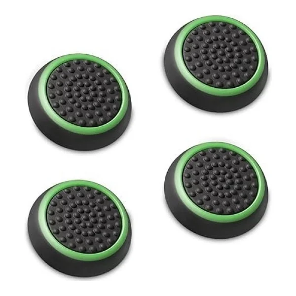 Analog çubuk, Joystick, Thumbstick başlıkları, koruyucu kapak, kulplar, silikon kapaklar, PS5 PS4 PS3 Gamepad - Siyah/Yeşil - 4 adet - Görsel 2