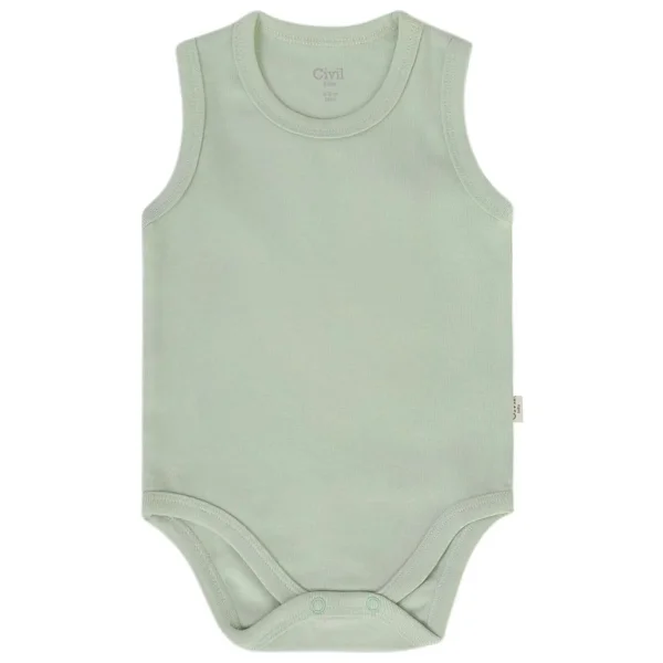 Civil Baby 3'lü Karışık Renk 3-36 Ay Çıtçıtlı Badi - Bej 18-24 Ay - Görsel 4