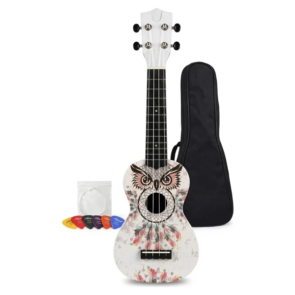 Soprano Ukulele Baykuş Desen Kapak - Görsel 4