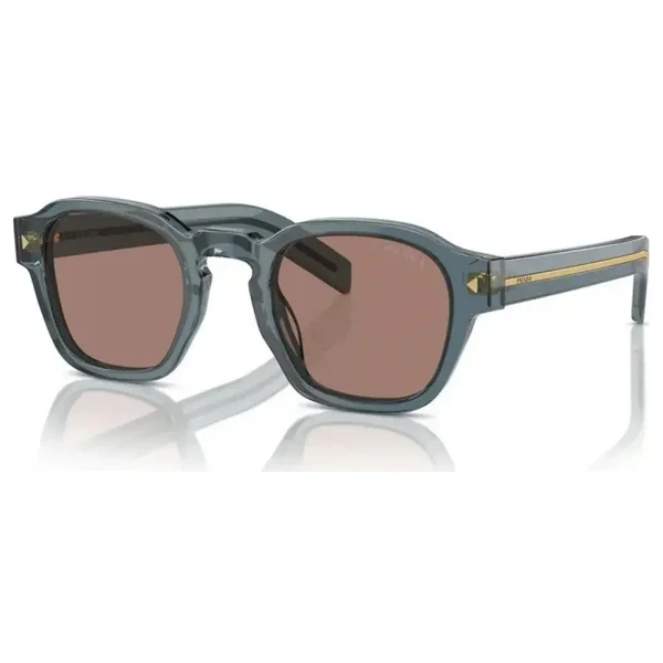 Prada PR A16S 17T05D Transparent Ocean-Brown Aynalı Erkek Güneş Gözlüğü - Görsel 2