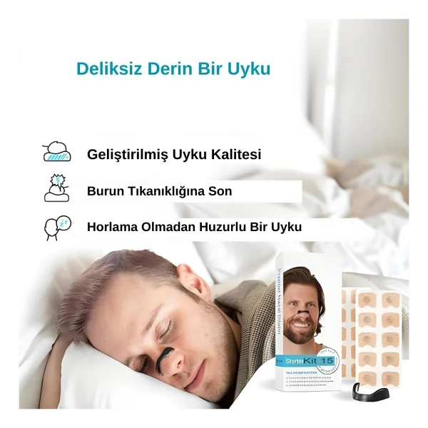 Horlama Önleyici Manyetik, Mıknatıslı Burun Bandı 15 Çift Bant - Premier Nasal Dilator - Görsel 3