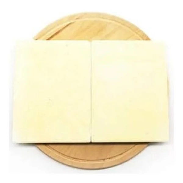Pizza Taşı Fırın Taşı 2 Adet (Pizza Tahtası Hediyeli) - Görsel 3