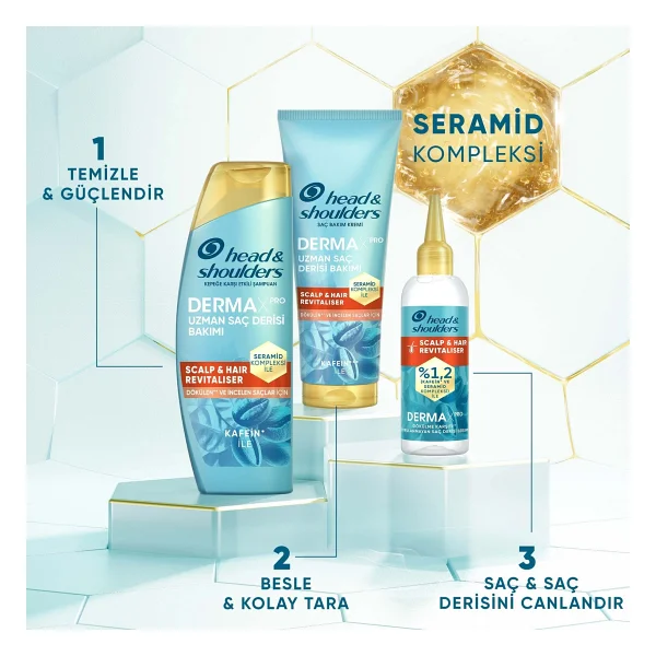 Head & Shoulders Derma X Pro Scalp Revitalizer 300 ml Saç Dökülmesine Karşı Kepek Şampuanı - Görsel 8