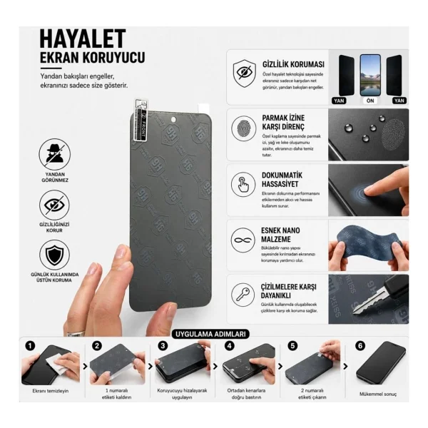 Engo Tecno Spark 50 5G Hayalet Ekran Koruyucu Nano Şeffaf (KN8) - Görsel 5