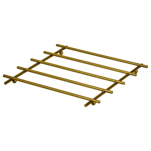 Edora Home Gold Düz Çubuklu Yanmaz Nihale, Tezgah Üstü Altlık - Metal Paslanmaz - Görsel 3