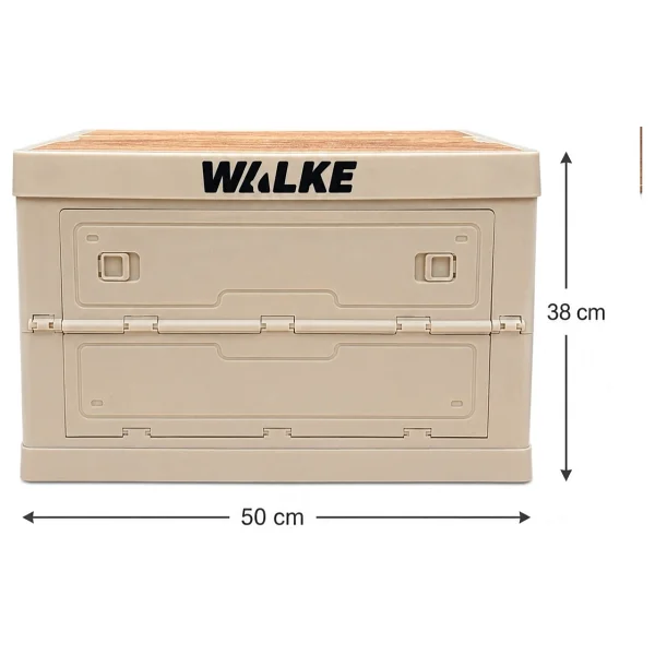 Walke CampBox Katlanabilir Kamp Masası ve Saklama Kutusu 50x38 cm Ahşap Kapaklı - Görsel 4