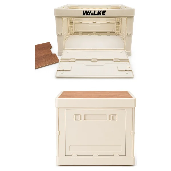 Walke CampBox Katlanabilir Kamp Masası ve Saklama Kutusu 50x38 cm Ahşap Kapaklı - Görsel 5
