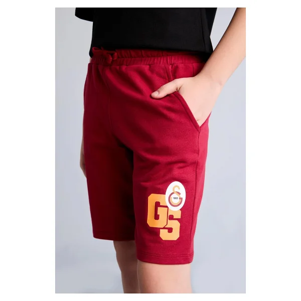 DeFacto Galatasaray Oversize Baskılı Siyah Şort Erkek Çocuk H8001A826HS - 9 - 10 Yaş - Kırmızı-RD119 - Görsel 7