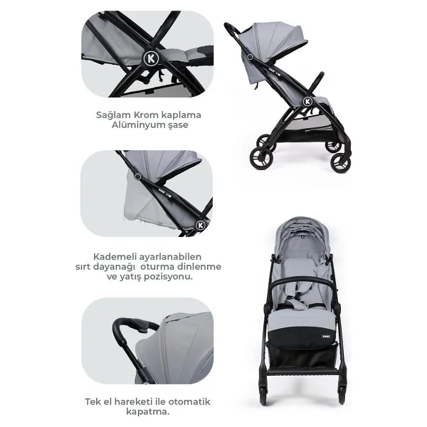 Kanz Xflop Autofold Kabin Tipi Bebek Arabası - Görsel 2