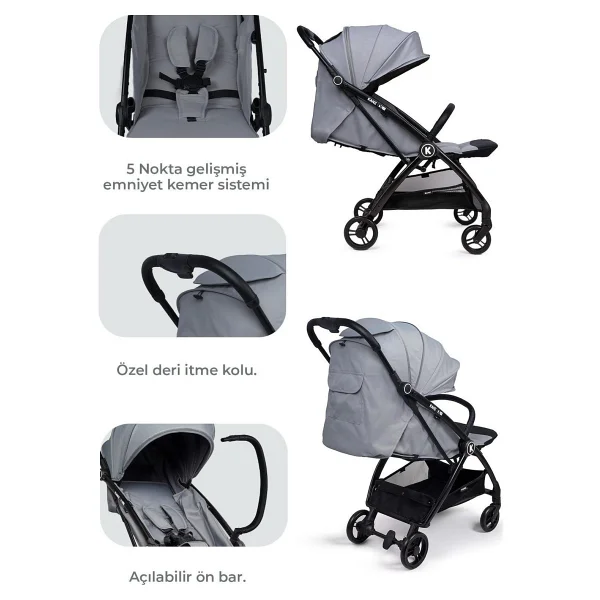 Kanz Xflop Autofold Kabin Tipi Bebek Arabası - Görsel 4