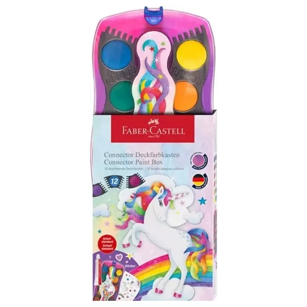 Faber-Castell Connector Unicorn 12'li Sulu Boya - Görsel 3
