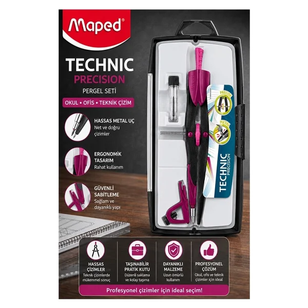 Maped Precision System Hassas 3'lü Pergel Seti 291010 - Görsel 4