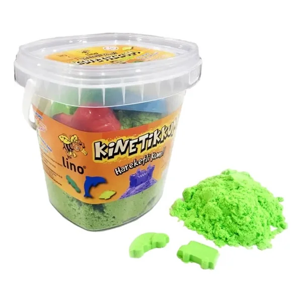 Lino Kovalı Kinetik Kum 500 gr Yeşil - Görsel 2