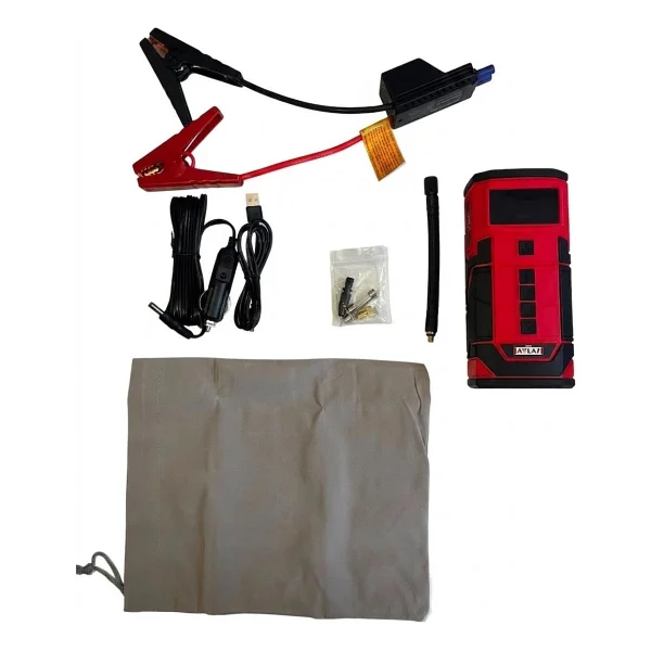 Attlas AJS 12 4'ü 1 Arada Akü Takviye Cihazı 12V 6A 120 PSI Lastik Şişirme Powerbank LED - Görsel 8