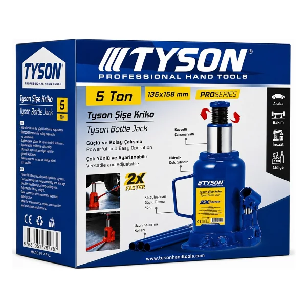 Tyson Şişe Kriko 5 Ton - Görsel 4