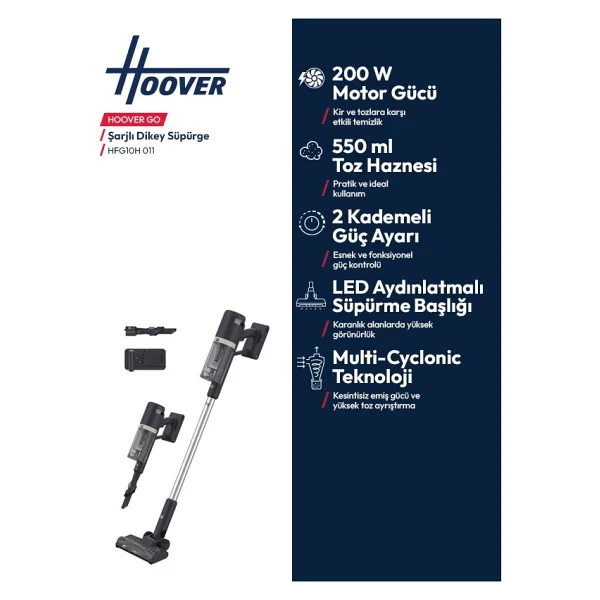 Hoover HFG10H 011 Şarjlı Dikey Süpürge - Görsel 4