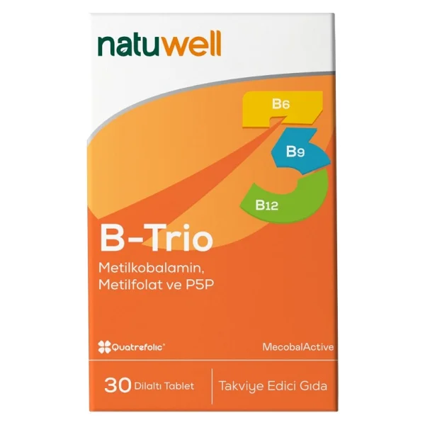 Natuwell B-Trio Metilfolat 30 Dil Altı Tablet - Görsel 2