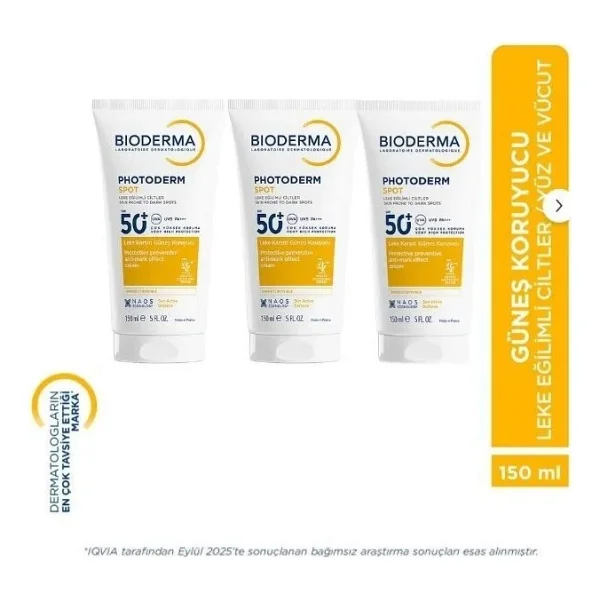Bioderma Photoderm Spot Leke Karşıtı 150 ml 3 Adet 50 Faktör Güneş Kremi - Görsel 2