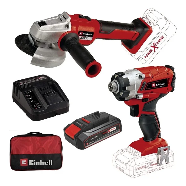 Eınhell Te-Cı 18/1 Li Darbelividalama + Axxıo 18/115 Q Akulu Avuctaslama +2,5Ah Starterkit+Bezcanta - Görsel 4