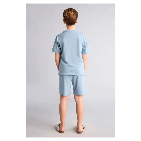 DeFacto %100 Pamuk Baskılı 2'li Pijama Takımı Erkek Bebek G8826A826HS - Mavi - 9 - 10 Yaş - Görsel 7