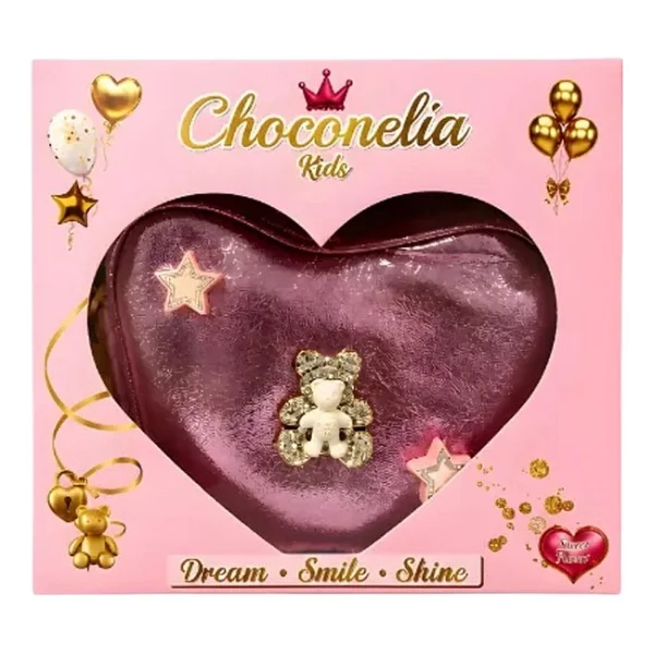 Chocogirl Shiny Heart Deri Lila Renk Kız Çocuk Çantası - Görsel 4