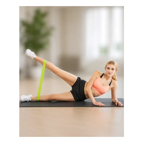Pilates Direnç Lastiği Fitness Yoga Ve Evde Spor İçin Çok Amaçlı Bant - Görsel 6