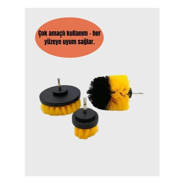 Matkap Uyumlu Temizlik Fırçası - Kablolu ve Akülü Matkaplarla Kullanılabilir - Görsel 4