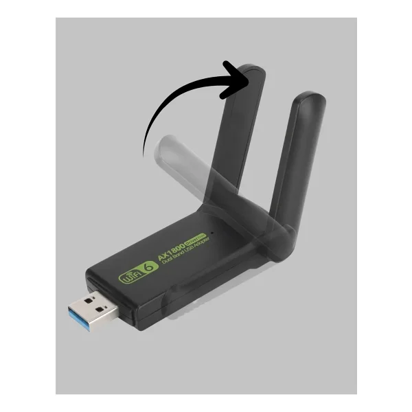 1200 Mbps Dual Band Wifi Adaptör - 5.8g & 2.4g Çift Antenli - Görsel 7