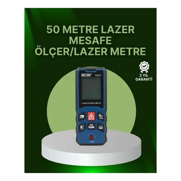 50 Metre Lazer Mesafe Ölçer Profesyonel Dijital Ölçüm Cihazı - Görsel 6