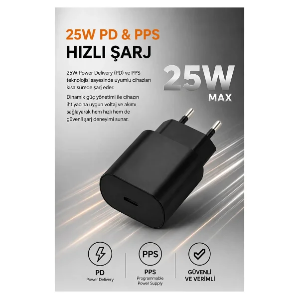 Dexim DCA0057 25 W Hızlı Şarj Adaptörü - Görsel 2