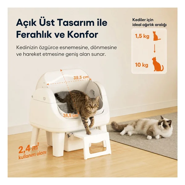 Petpivot Autoscooper AS12 Lite Akıllı Otomatik Kedi Tuvaleti - Görsel 3