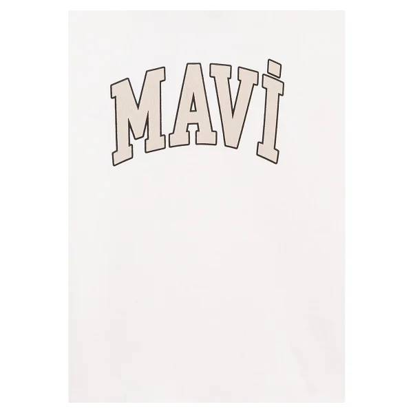 Mavi Logo Baskılı 7610035-81964 Kapüşonlu Beyaz Çocuk Sweatshirt - Görsel 5