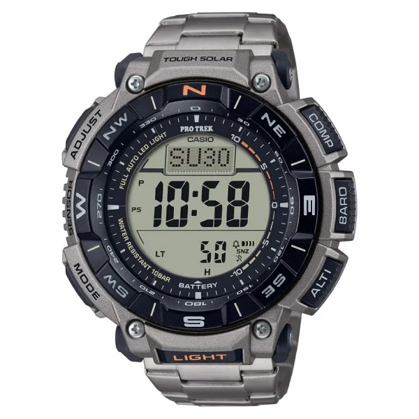Casio Pro-Trek PRG-340T-7DR Titanyum Kordon Erkek Kol Saati - Görsel 5