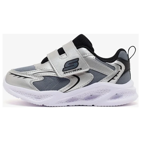 Skechers Meteor-Lights 401498N SLBK Gri Işıklı Erkek Bebek Spor Ayakkabı - Görsel 2